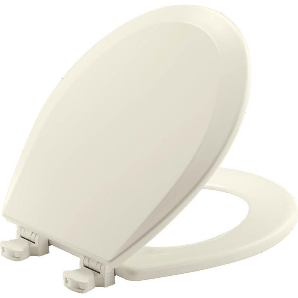 Round Molded Wood Toilet Seat with EasyClean & Change Hinge - Biscuit