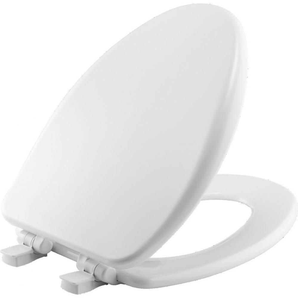 Bemis Alesio II™ Elongated High Density™ Enameled Wood Toilet Seat in White with STA-TITE®