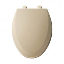 Bemis 1500EC 006 - Bemis Elongated Enameled Wood Toilet Seat in Bone with Easy Clean® Hinge
