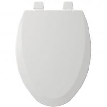 Bemis 1500TTT 000 - Bemis Elongated Enameled Wood Toilet Seat in White with Top-Tite® STA-TITE® Seat Fasteni