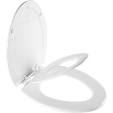 Bemis 1888SLOW 000 - 1888SLOW Bemis NextStep2 Elongated Enameled Wood Potty Training Toilet Seat in White Featuring Sta