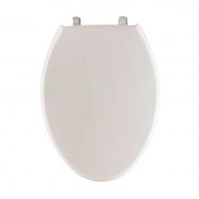 Bemis 1900SS 000 - Bemis Elongated Commercial Plastic Toilet Seat in White with Self-Sustaining Stainless Steel Hinge