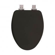 Bemis 19170CHSL 047 - Alesio II Elongated High Density Enameled Wood Toilet Seat in Black with STA-TITE Seat Fastening S