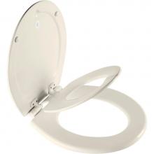 Bemis 485E4 346 - Bemis NextStep2® Child/Adult Round Toilet Seat in Biscuit with STA-TITE® Seat Fastening