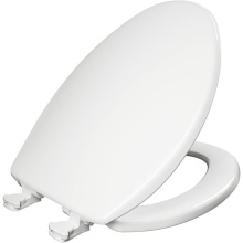 Bemis 7300EC 000 - 7300EC Bemis Elongated Plastic Closed Front with Cover Toilet Seat in White Featuring Easy-Clean