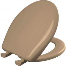 Bemis 200SLOWT 148 - Round Plastic Toilet Seat with WhisperClose with EasyClean & Change Hinge and STA-TITE in Sand