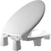 Bemis 7B3L2150T 000 - Elongated Plastic Open Front With Cover Medic-Aid Toilet Seat with STA-TITE, DuraGuard and 3-inch