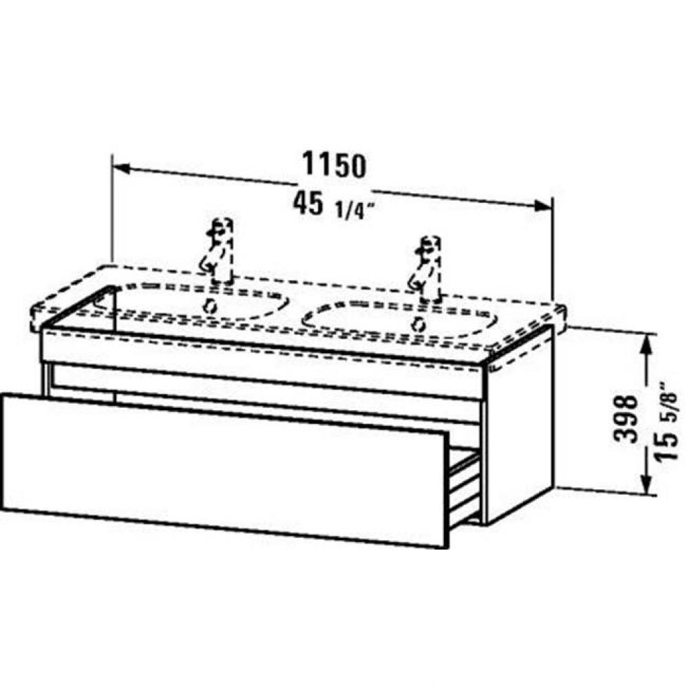 Duravit DuraStyle One Drawer Wall-Mount Vanity Unit White