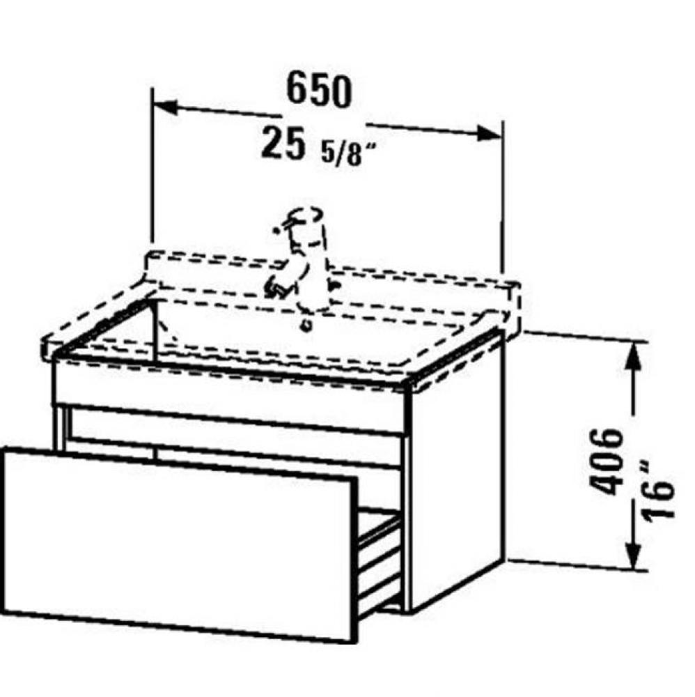 Duravit DuraStyle One Drawer Wall-Mount Vanity Unit White