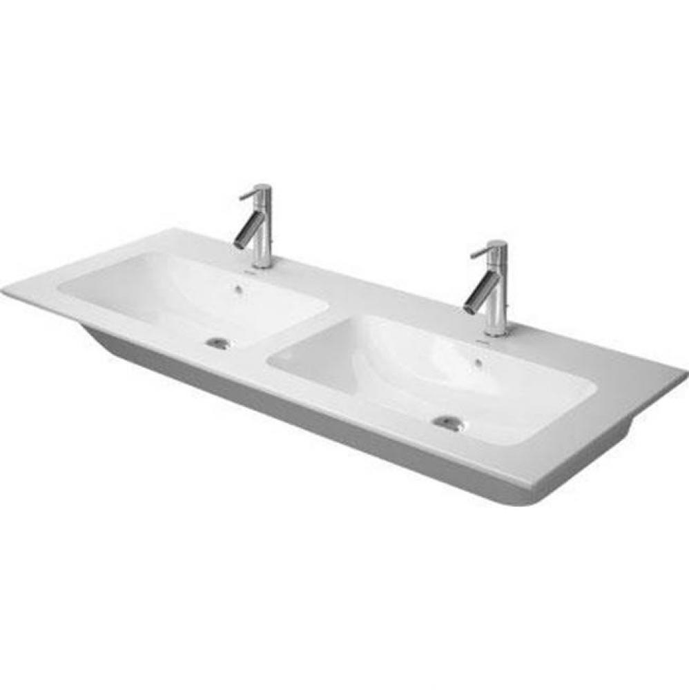 Duravit ME by Starck Double Vanity Sink White with WonderGliss