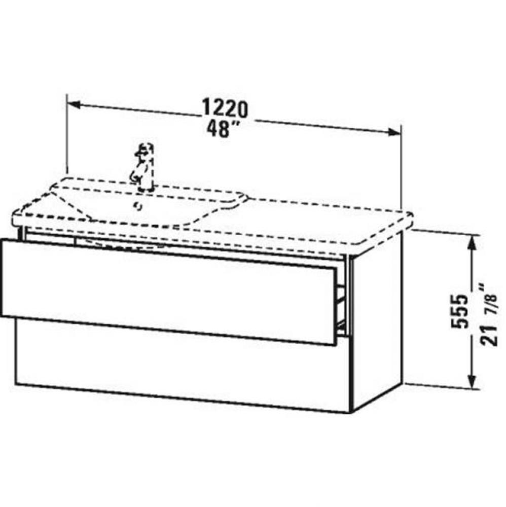 Duravit L-Cube Vanity Unit Wall-Mounted  American Walnut