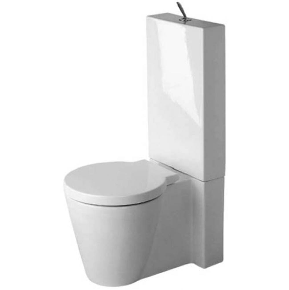 Toilet close-coupled 64 cm Starck 1 white,washd.,Vario outl.,btw,US - Less Tank and