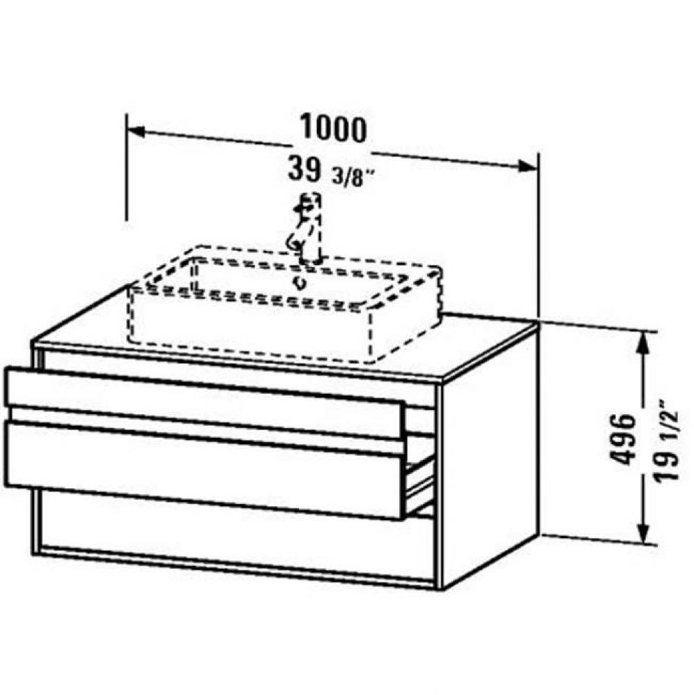 Duravit Ketho Vanity Unit Wall-Mounted  Natural Walnut