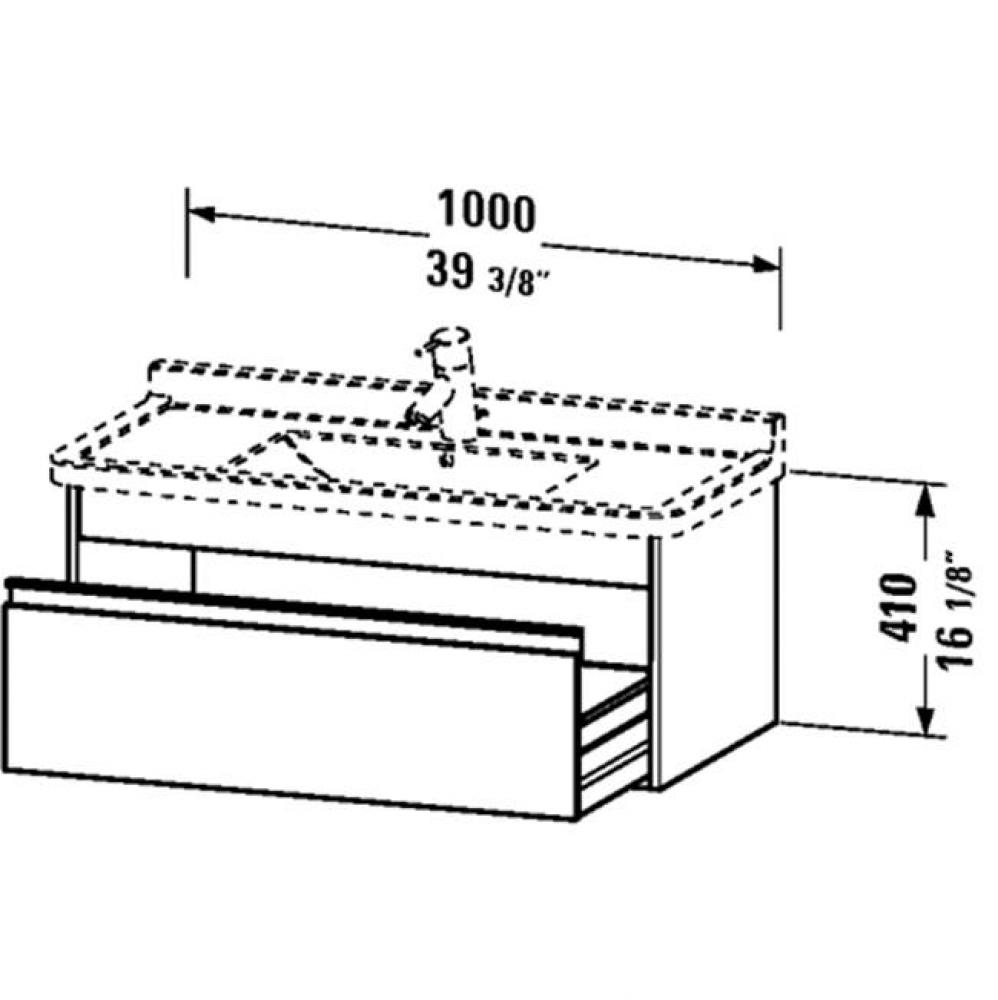 KT vanity unit 18 1/4''x39 3/8'' for No.030410 -