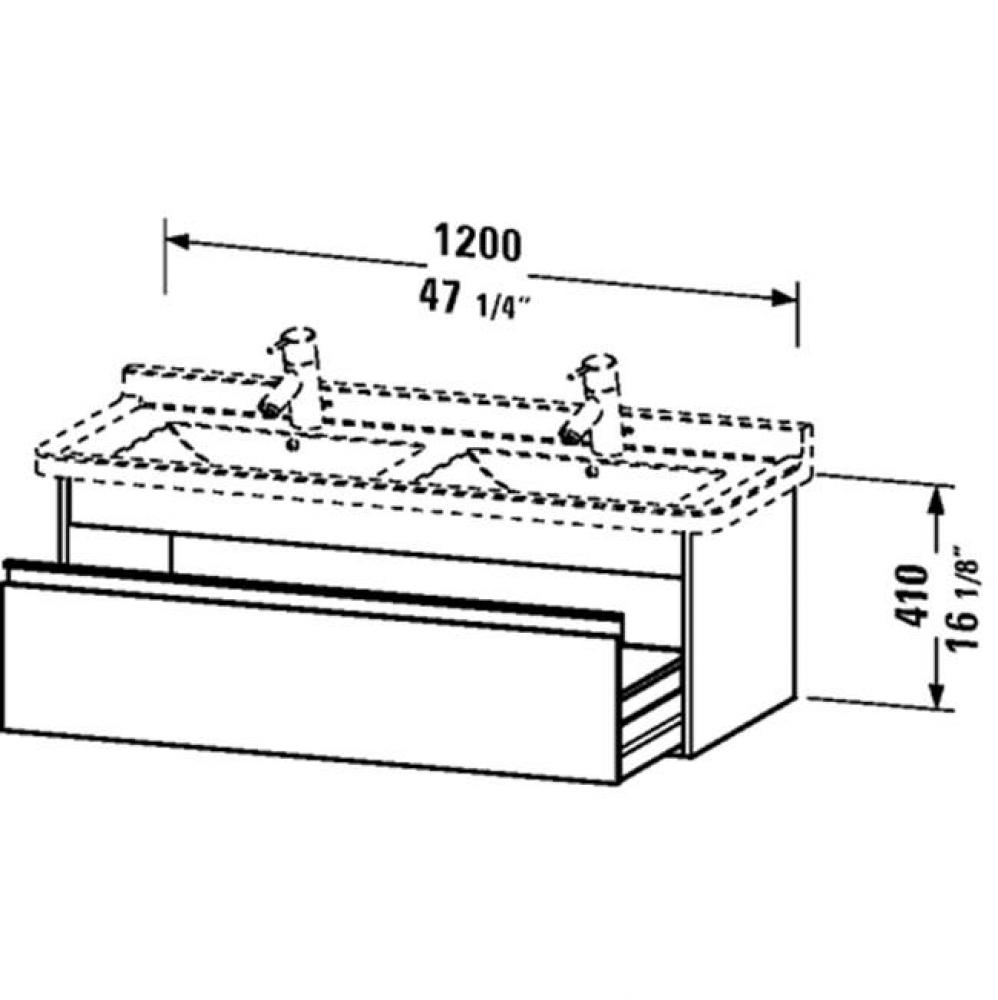 KT vanity unit 18 1/4''x47 1/4'' for No.033213 -