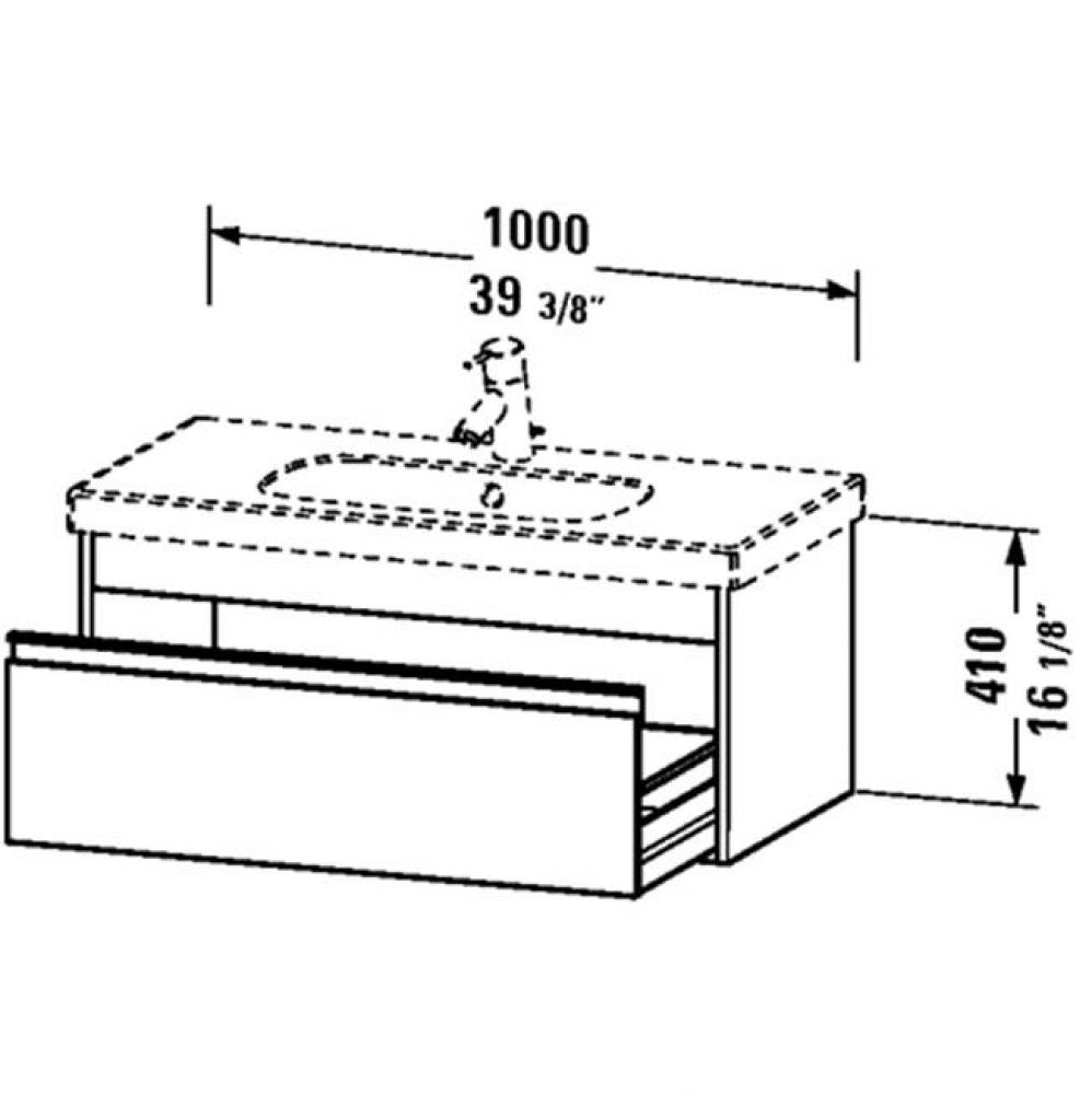 KT vanity unit 17 7/8''x39 3/8'' for No.034210 -