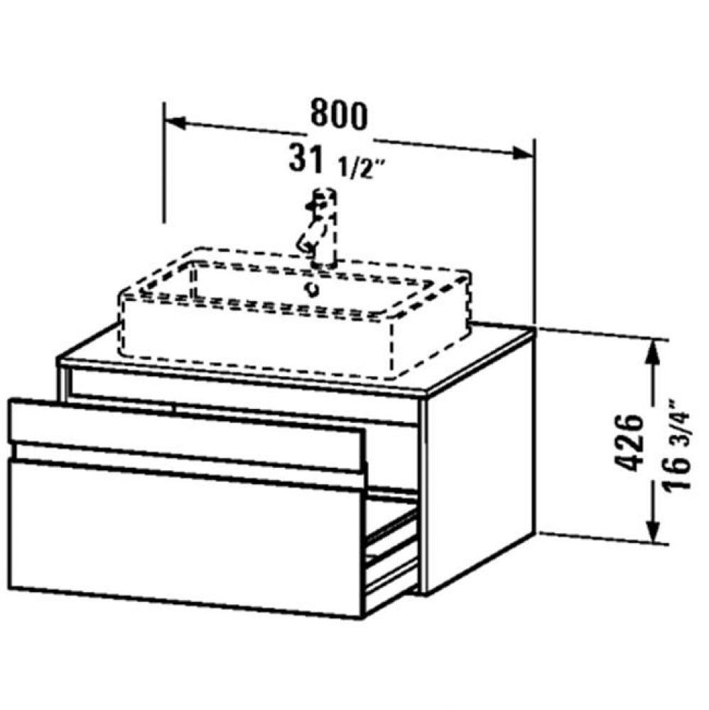 KT vanity unit 21 5/8''x31 1/2'' -