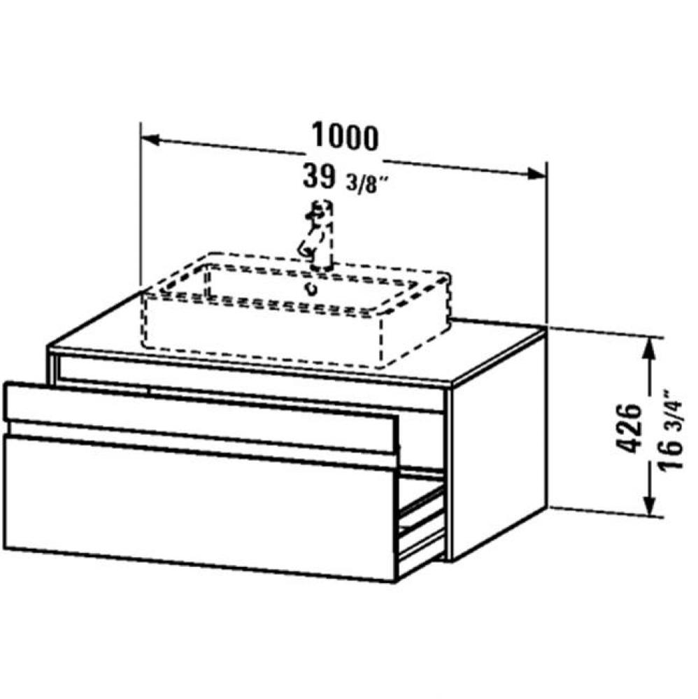 KT vanity unit 21 5/8''x39 3/8'' -