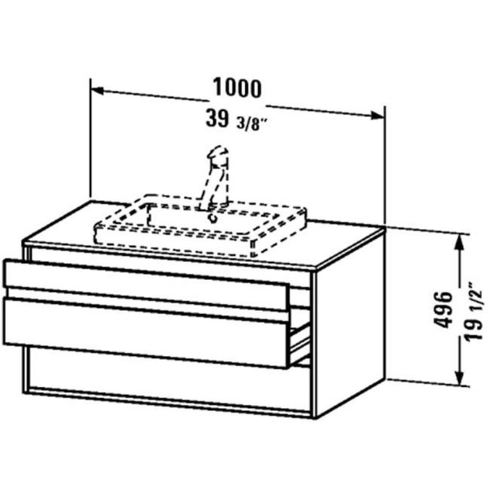 KT vanity unit 21 5/8''x39 3/8'' -