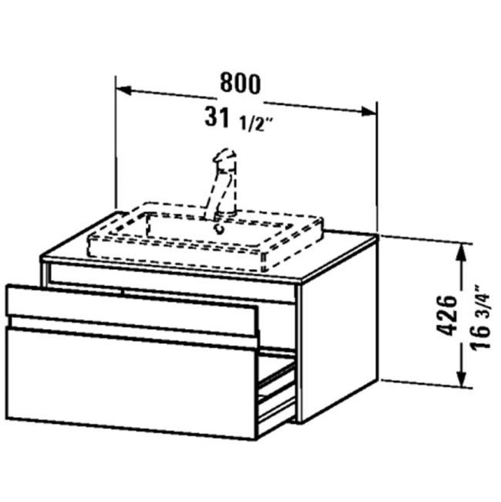 KT vanity unit 21 5/8''x31 1/2'' -