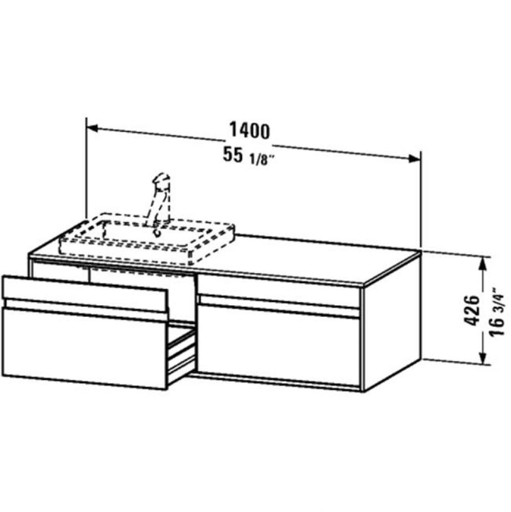 KT vanity unit 21 5/8''x55 1/8'' -