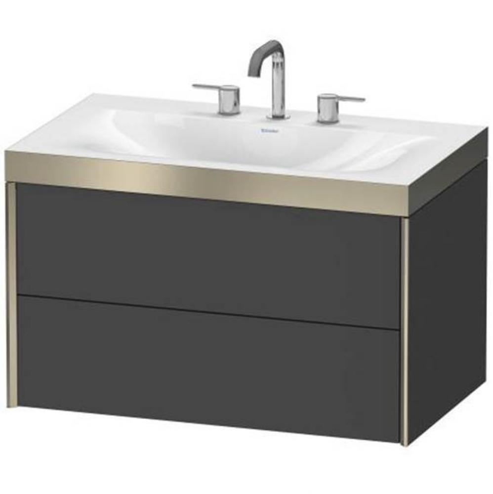 Duravit XViu C-Bonded Wall-Mounted Vanity  Graphite Matte