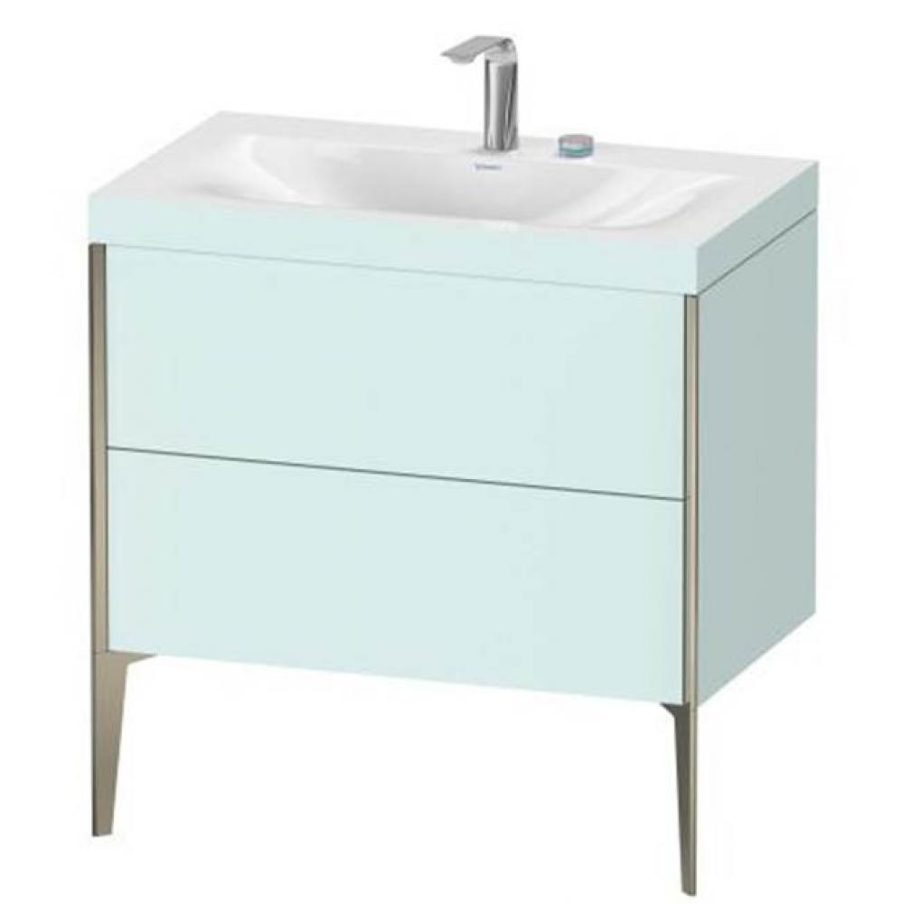 Duravit XViu Two Drawer C-Bonded Floorstanding Vanity Kit Light Blue