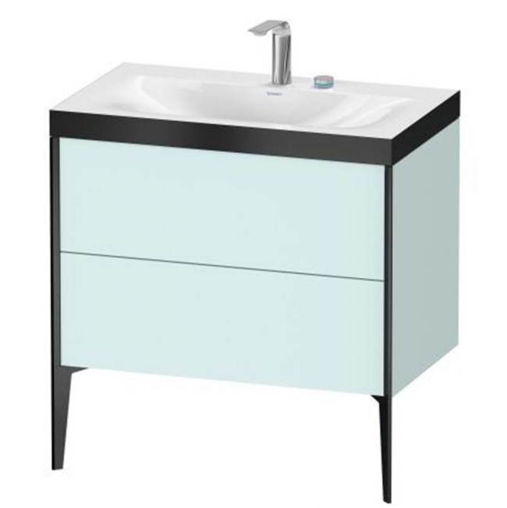 Duravit XViu Two Drawer C-Bonded Floorstanding Vanity Kit Light Blue