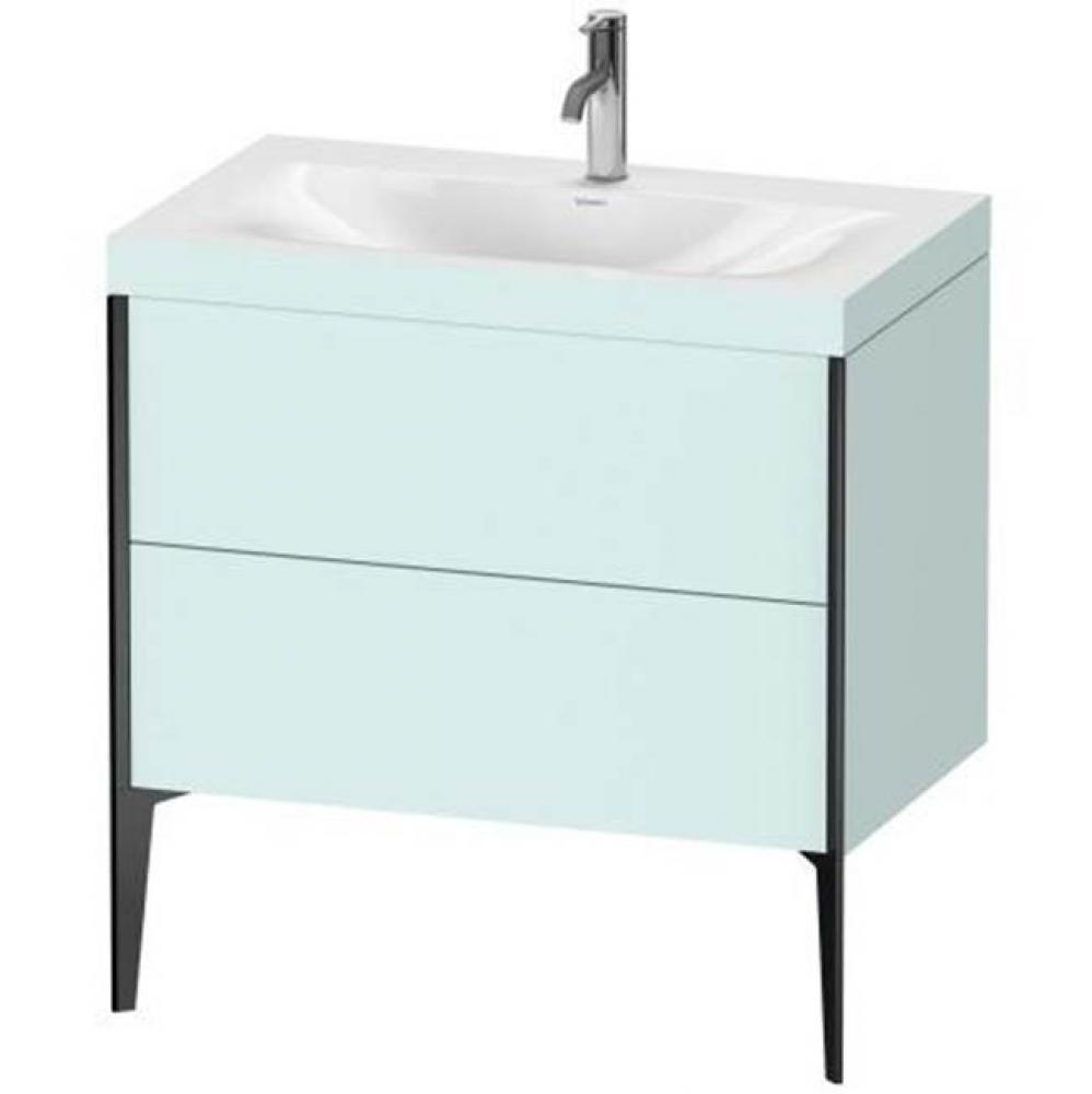 Duravit XViu Two Drawer C-Bonded Floorstanding Vanity Kit Light Blue