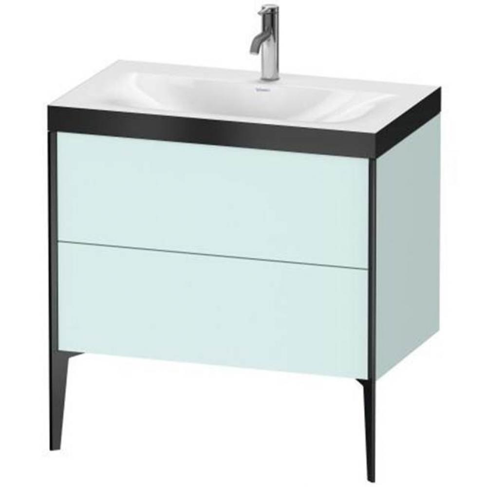 Duravit XViu Two Drawer C-Bonded Floorstanding Vanity Kit Light Blue