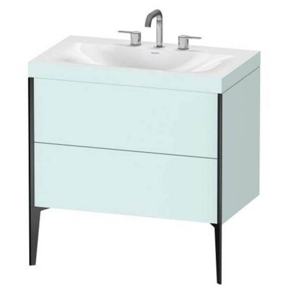 Duravit XViu C-Bonded Floorstanding Vanity  Light Blue Matte