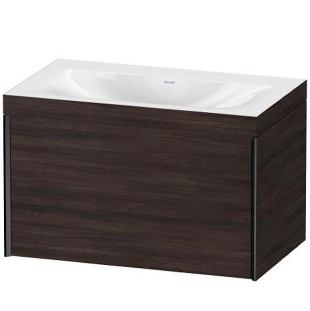 Duravit XViu One Drawer C-Bonded Wall-Mount Vanity Kit European Oak