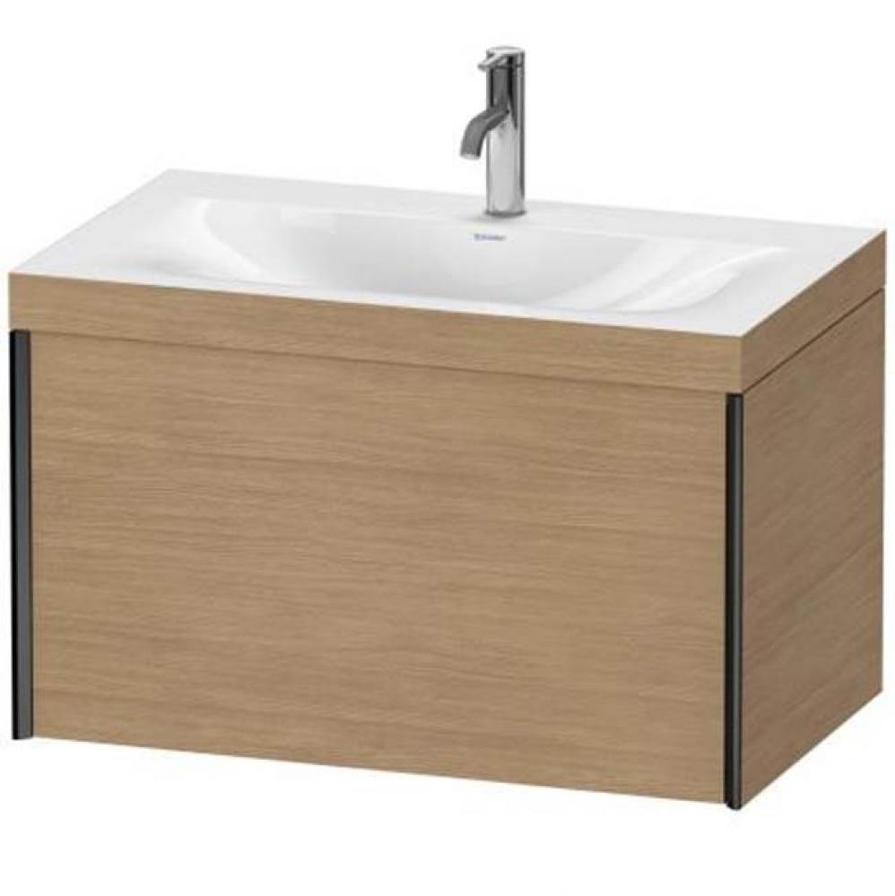 Duravit XViu One Drawer C-Bonded Wall-Mount Vanity Kit Pine Terra