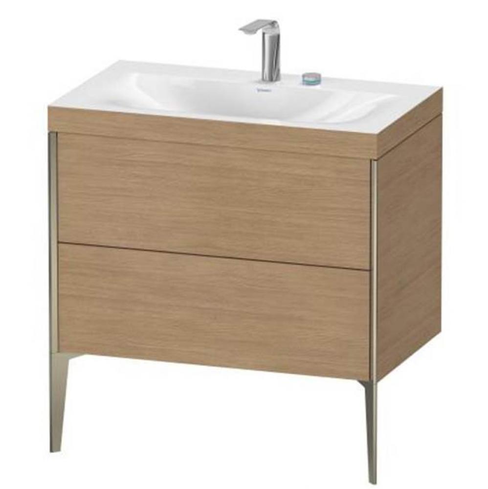 Duravit XViu Two Drawer C-Bonded Floorstanding Vanity Kit Pine Terra