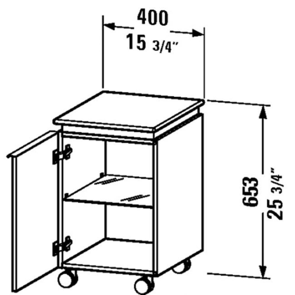 DN Mobile storage unit 460x400x653 Natural