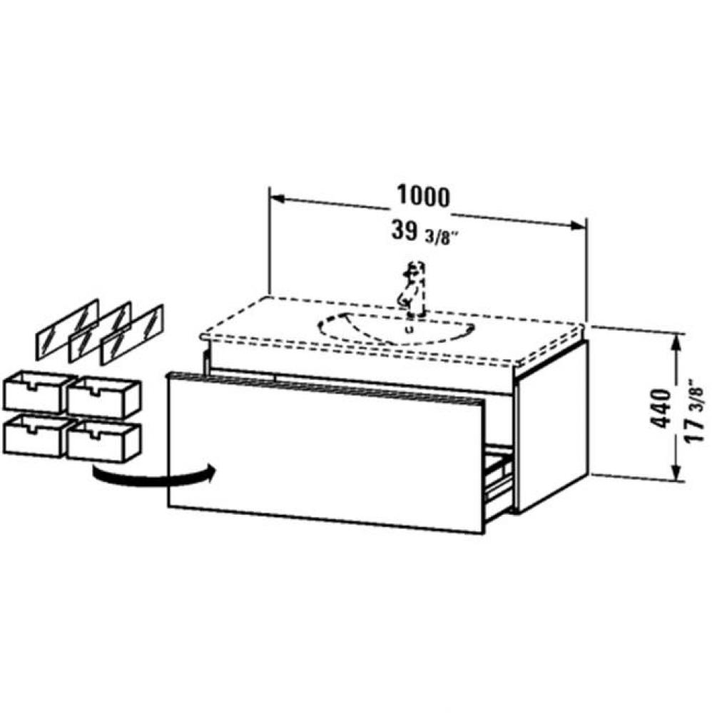 DN Vanity unit 545x1000 Natural