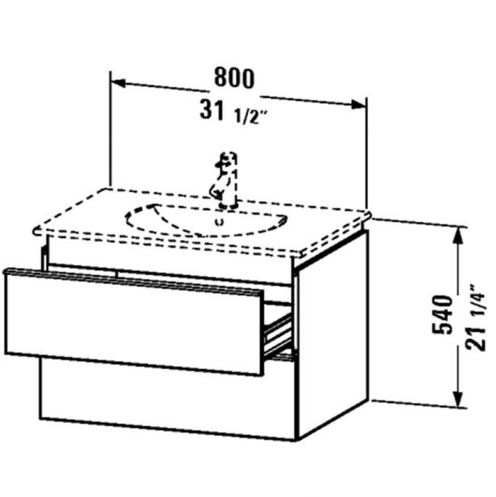 DN Vanity unit 545x800 Graphite