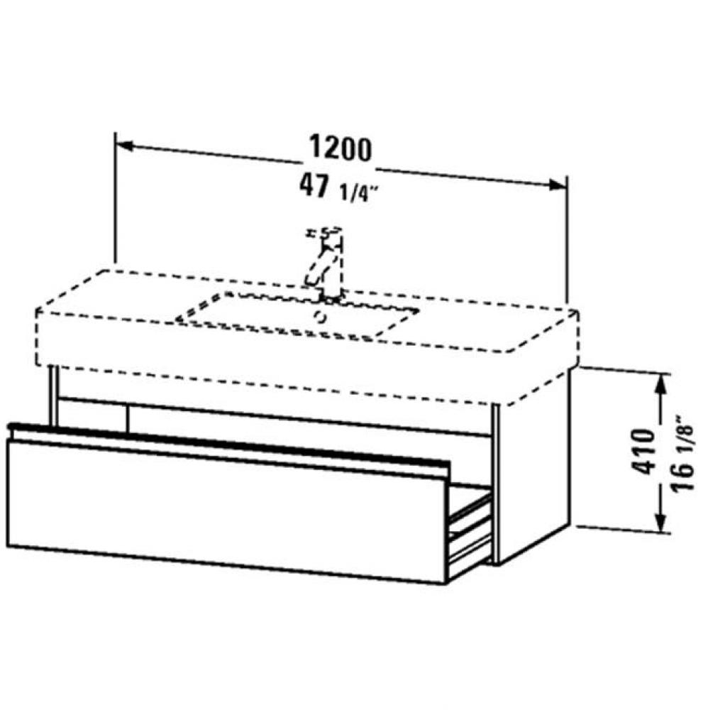 KT vanity unit 17 7/8''x47 1/4'' for No.032912 -