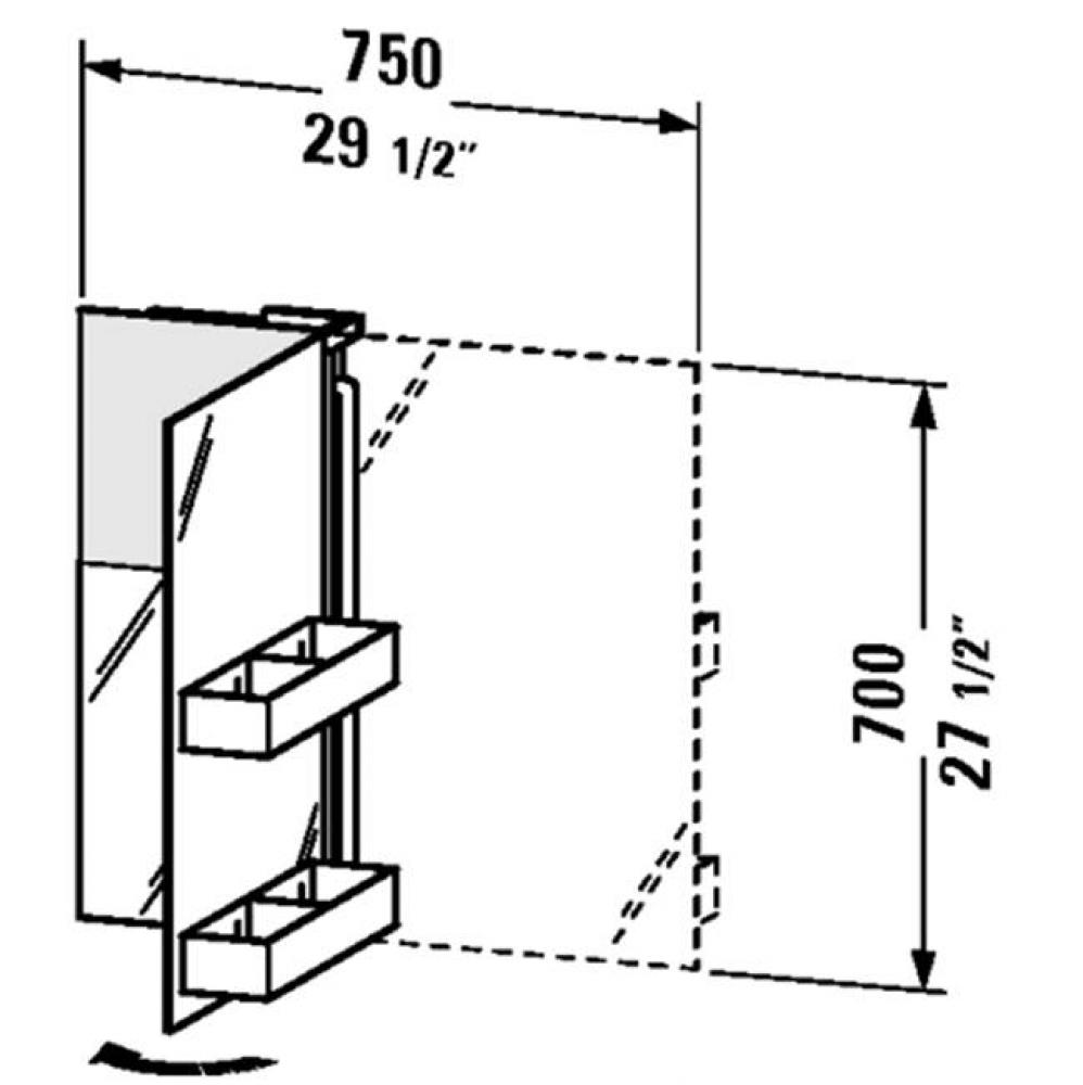 S1 mirror 750x700 HxWxD: