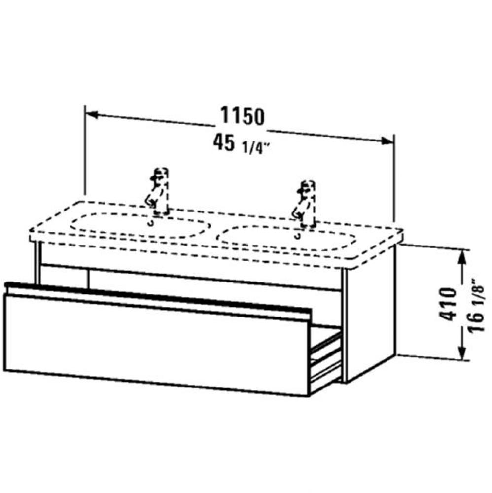 KT vanity unit 17 7/8''x45 1/4'' for No.034812 -