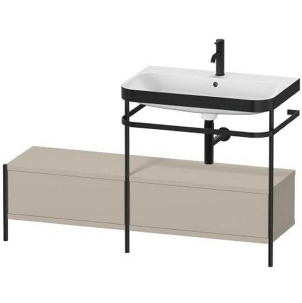 Happy D.2 Plus C-Bonded Vanity Kit with Sink and Metal Console Taupe