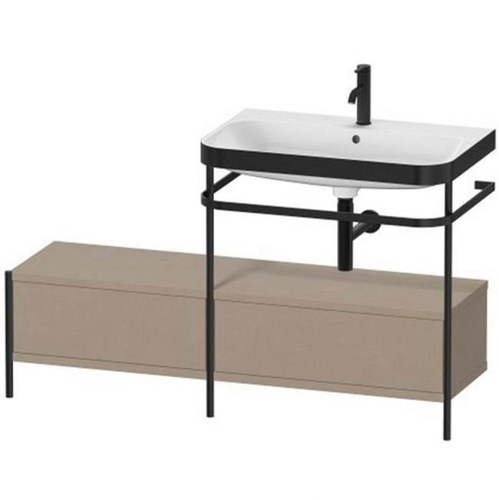 Happy D.2 Plus C-Bonded Vanity Kit with Sink and Metal Console Linen