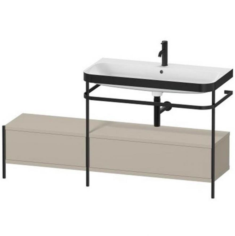 Happy D.2 Plus C-Bonded Vanity Kit with Sink and Metal Console Taupe