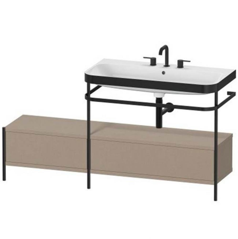 Duravit Happy D.2 Plus C-Bonded Set With Metal Console  Linen