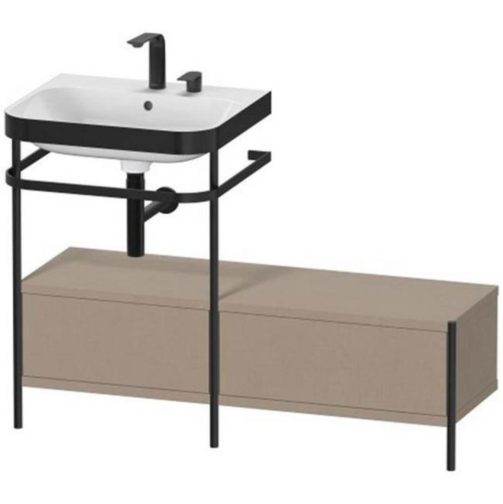 Happy D.2 Plus C-Bonded Vanity Kit with Sink and Metal Console Linen