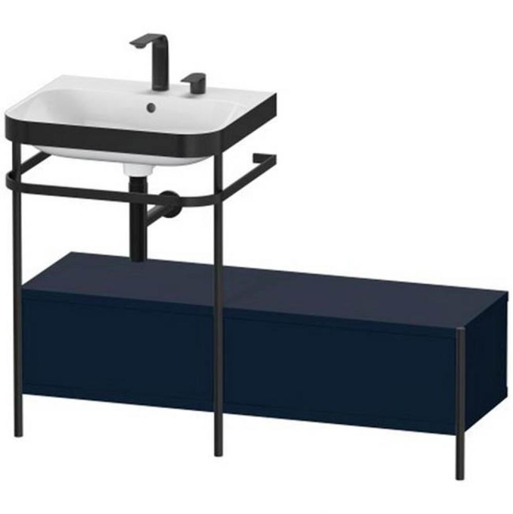 Happy D.2 Plus C-Bonded Vanity Kit with Sink and Metal Console Midnight Blue