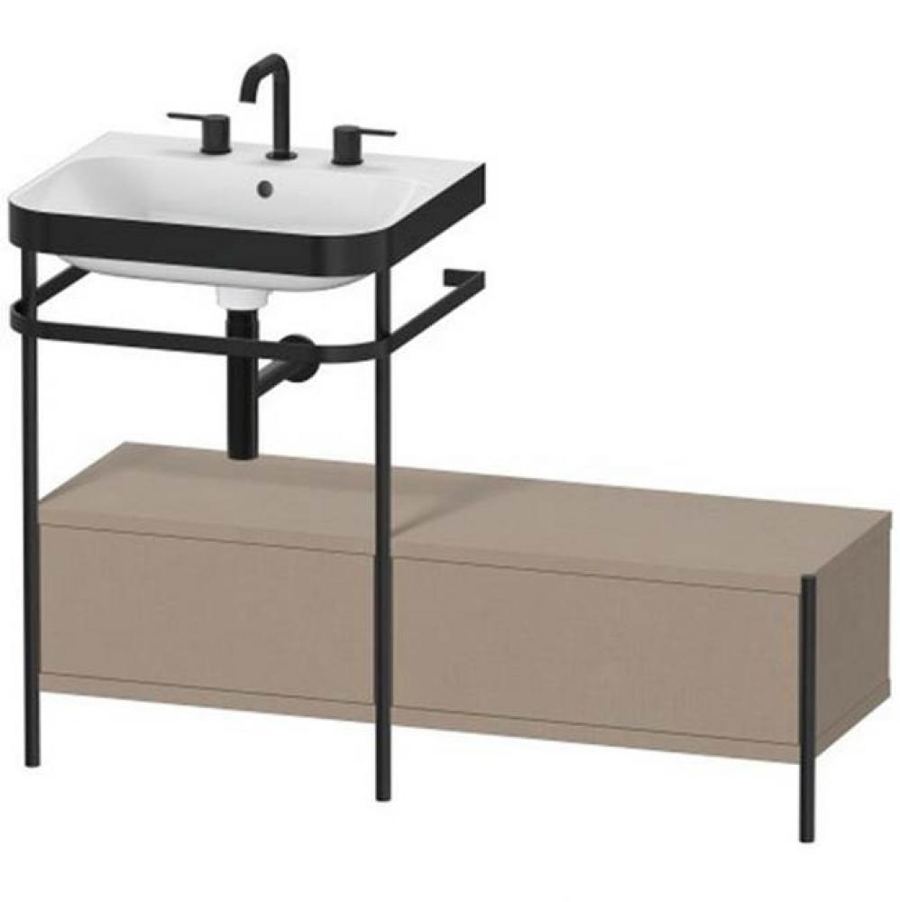 Duravit Happy D.2 Plus C-Bonded Set With Metal Console  Linen