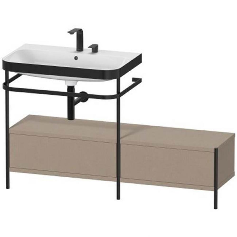 Happy D.2 Plus C-Bonded Vanity Kit with Sink and Metal Console Linen