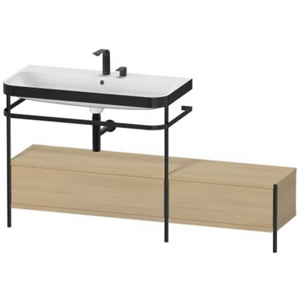 Happy D.2 Plus C-Bonded Vanity Kit with Sink and Metal Console Mediterranean Oak