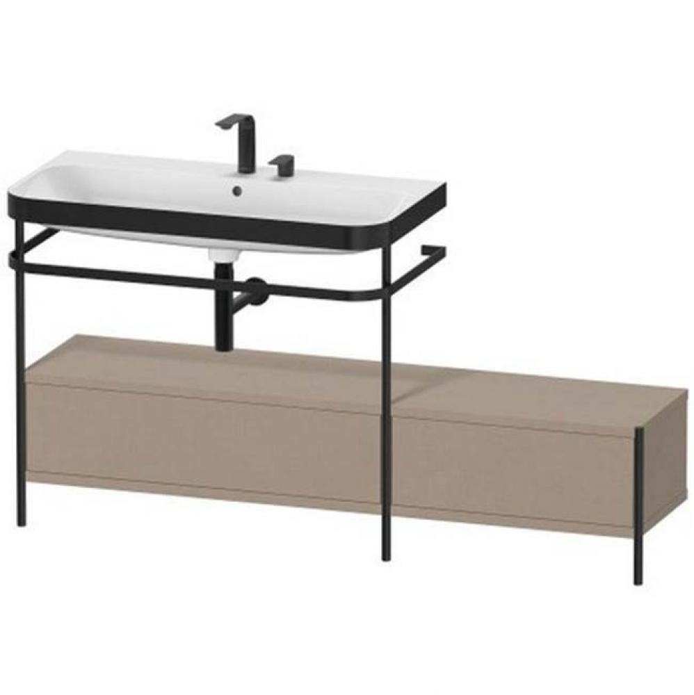 Happy D.2 Plus C-Bonded Vanity Kit with Sink and Metal Console Linen